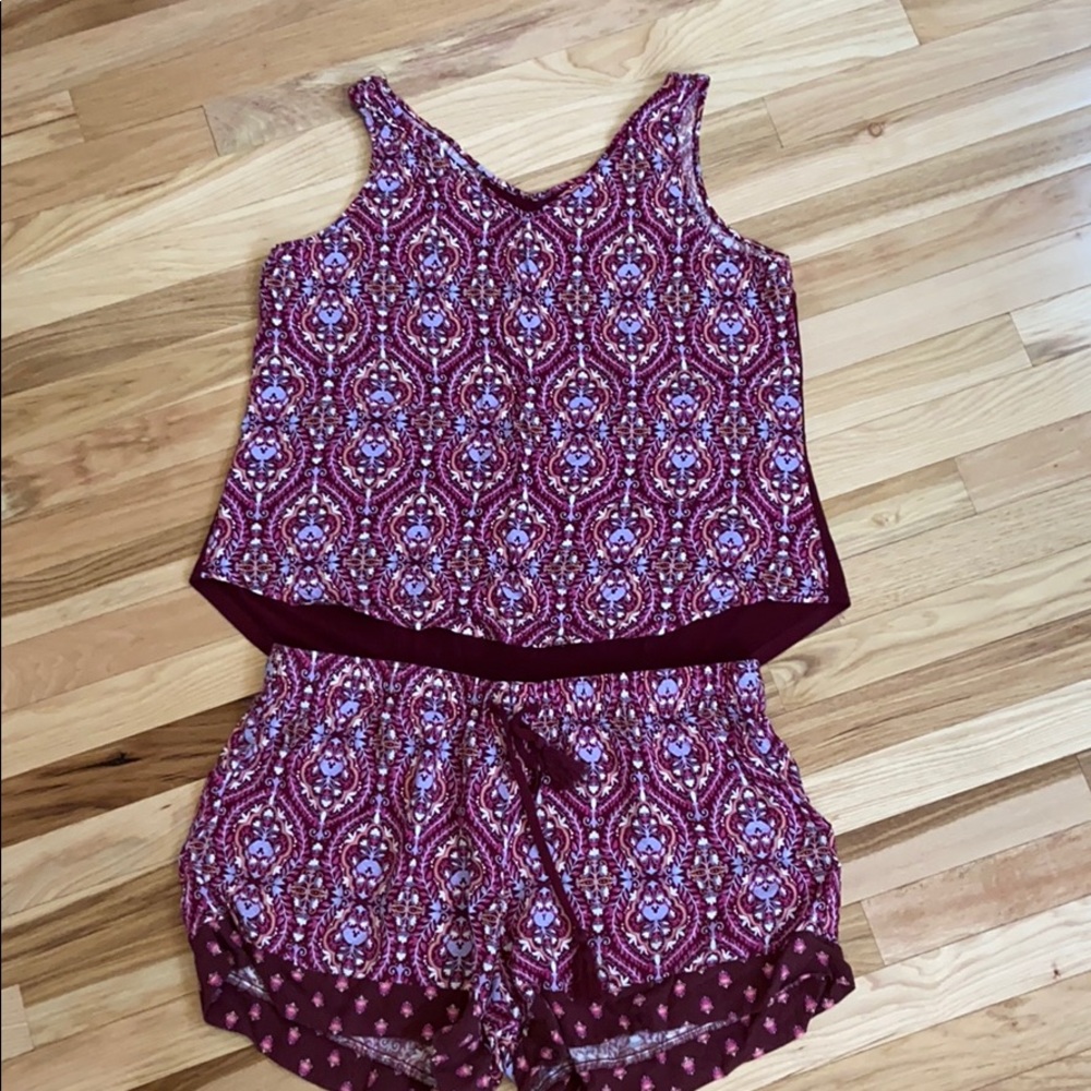 Cotton Sleepset XL Martin and purple pattern
